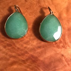 Stella and Dot chalcedony large teardrop Earrings